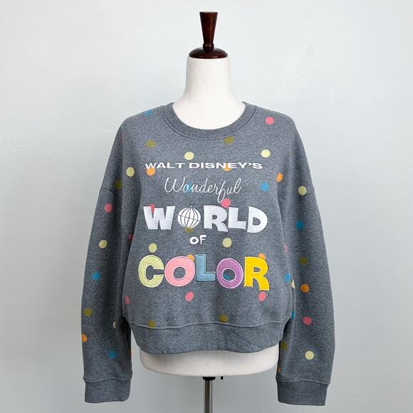 Disney Parks Wonderful World Of Color 100 Eras Cropped Sweatshirt - Picture 1 of 8